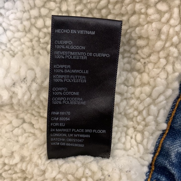 Urban Outfitters BDG Sherpa Denim Jacket Sz Medium - Picture 11 of 16